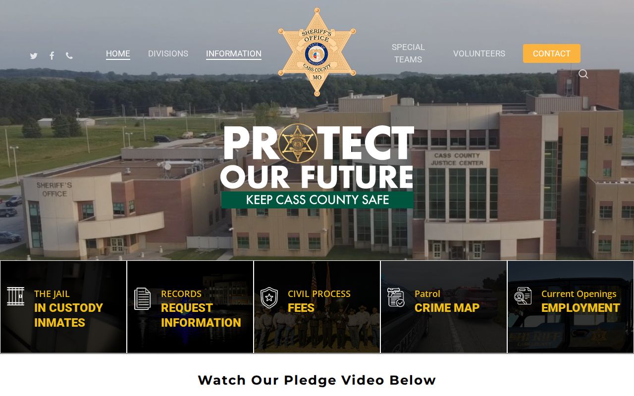 Cass County Sheriff official recent arrest and jail navigation